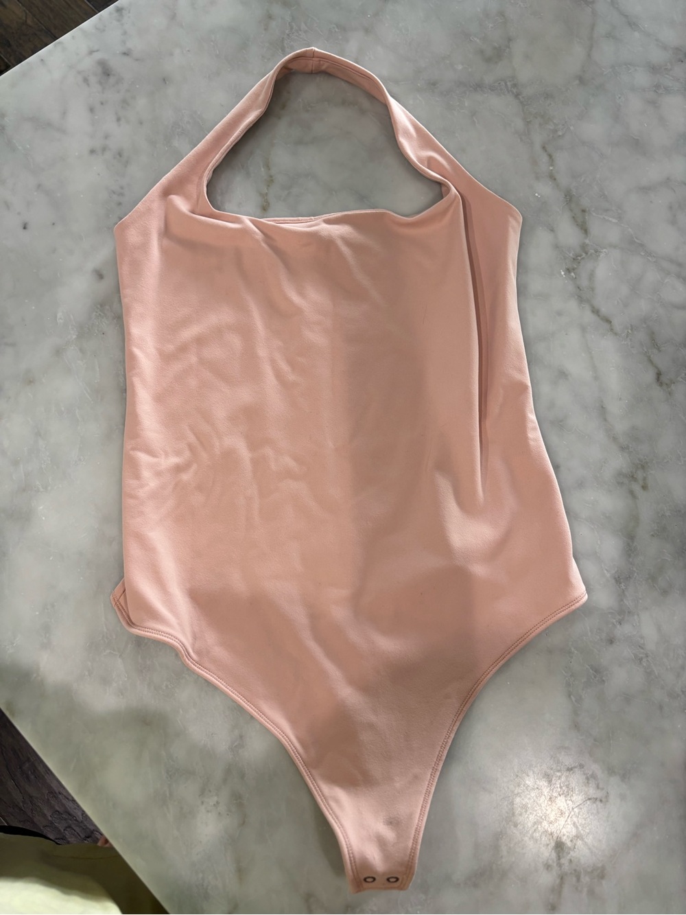 Abercrombie Soft AF Bodysuit in Light Peach Pink